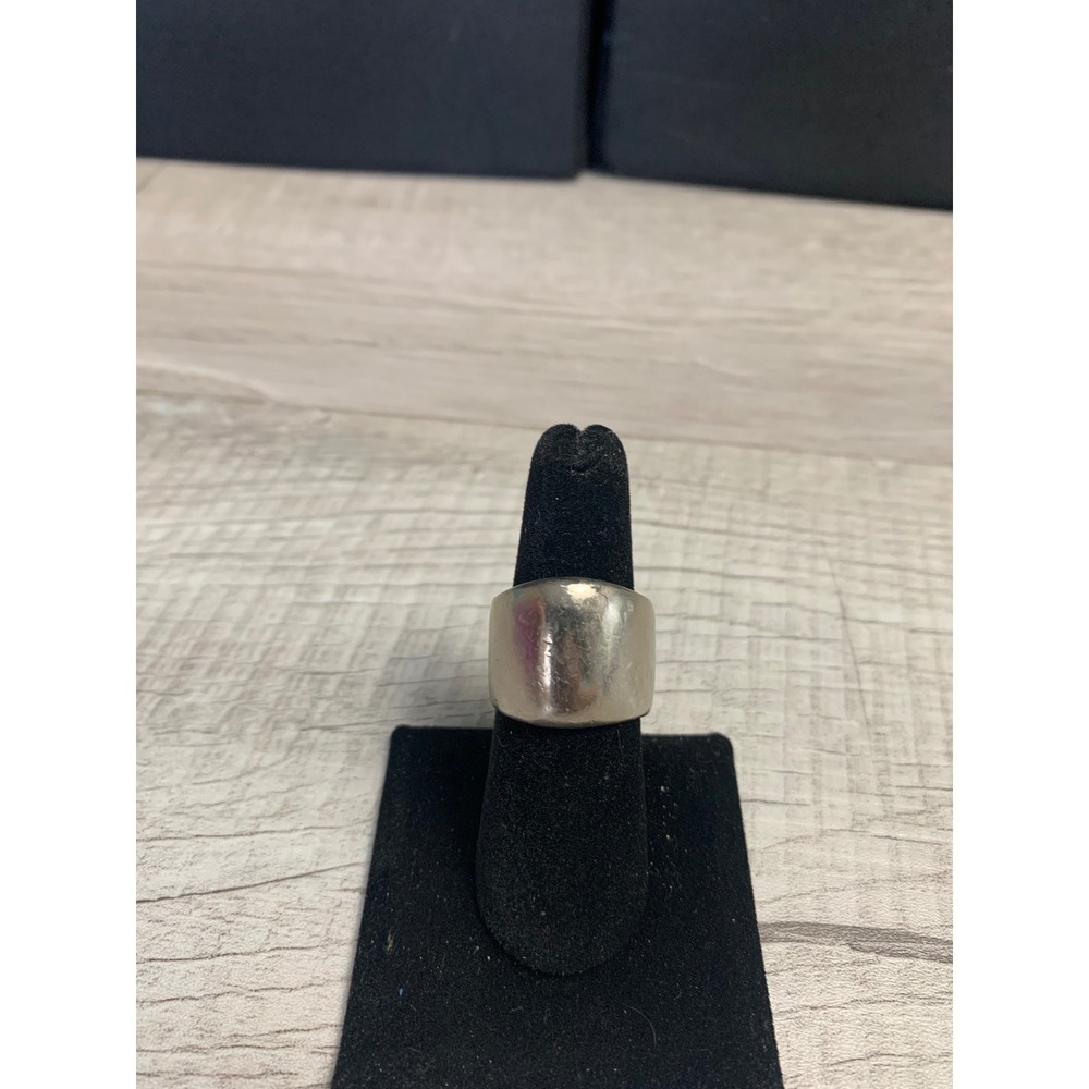 Vtg Nine West Mens Chunky Sterling Silver Dome Wide Band Cigar Ring Sz 8.5